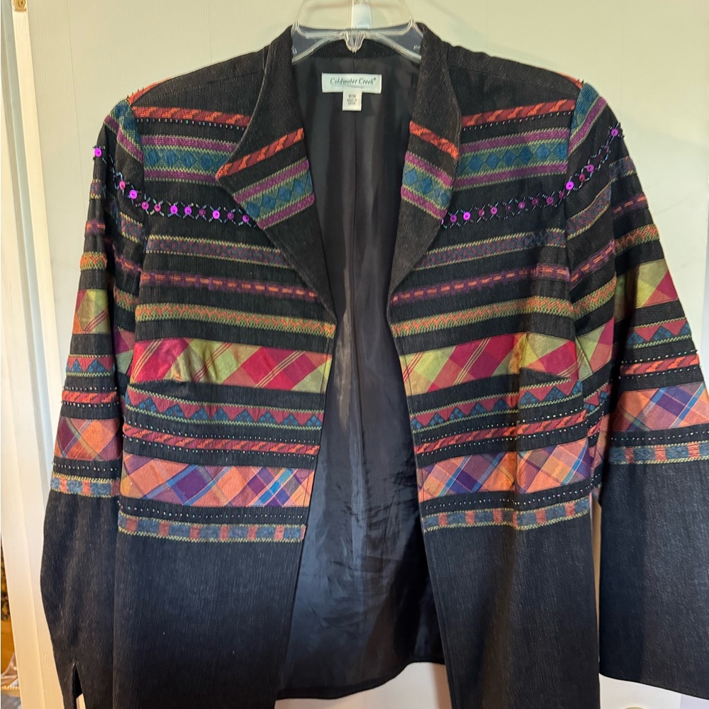 Coldwater Creek Multicolor Striped Blazer
